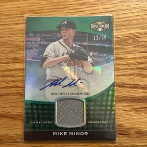 Mike Minor Memorabilia Card